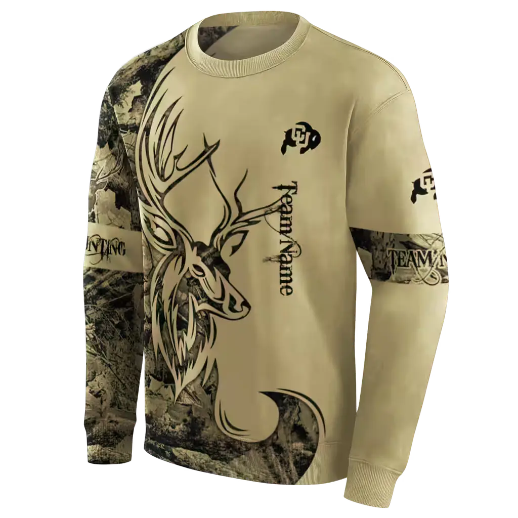customized colorado buffaloes deer silhouette gold hoodie new arrival customized colorado buffaloes deer silhouette gold hoodie new arrival