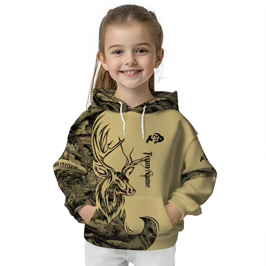 customized colorado buffaloes deer silhouette gold hoodie top rated customized colorado buffaloes deer silhouette gold hoodie top rated