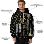 customized colorado buffaloes distressed flag gold black hoodie best selling