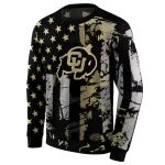 customized colorado buffaloes distressed flag gold black hoodie best selling
