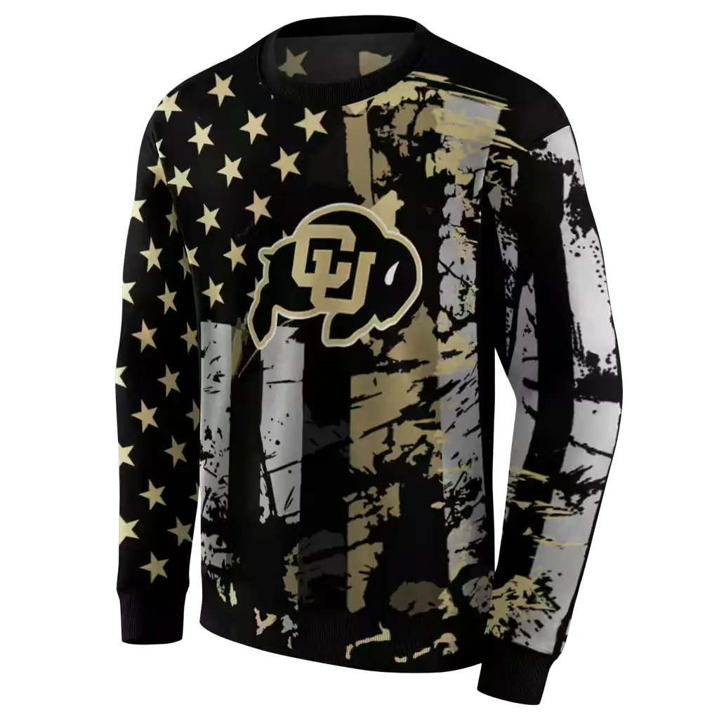customized colorado buffaloes distressed flag gold black hoodie new arrival customized colorado buffaloes distressed flag gold black hoodie new arrival