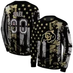 customized colorado buffaloes distressed flag gold black hoodie best selling