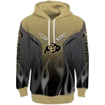 customized colorado buffaloes flame design gold hoodie best selling
