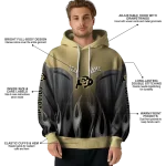 customized colorado buffaloes flame design gold hoodie best selling