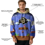 customized colorado buffaloes mario blue black hoodie best selling