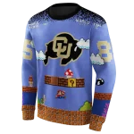 customized colorado buffaloes mario blue black hoodie best selling