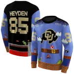 customized colorado buffaloes mario blue black hoodie best selling