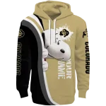 customized colorado buffaloes peeking snoopy gold hoodie best selling