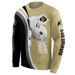 customized colorado buffaloes peeking snoopy gold hoodie best selling