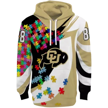 customized colorado buffaloes puzzle pieces gold hoodie best selling