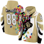 customized colorado buffaloes puzzle pieces gold hoodie best selling