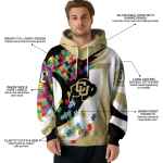 customized colorado buffaloes puzzle pieces gold hoodie best selling