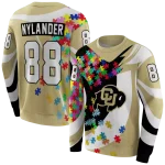 customized colorado buffaloes puzzle pieces gold hoodie best selling