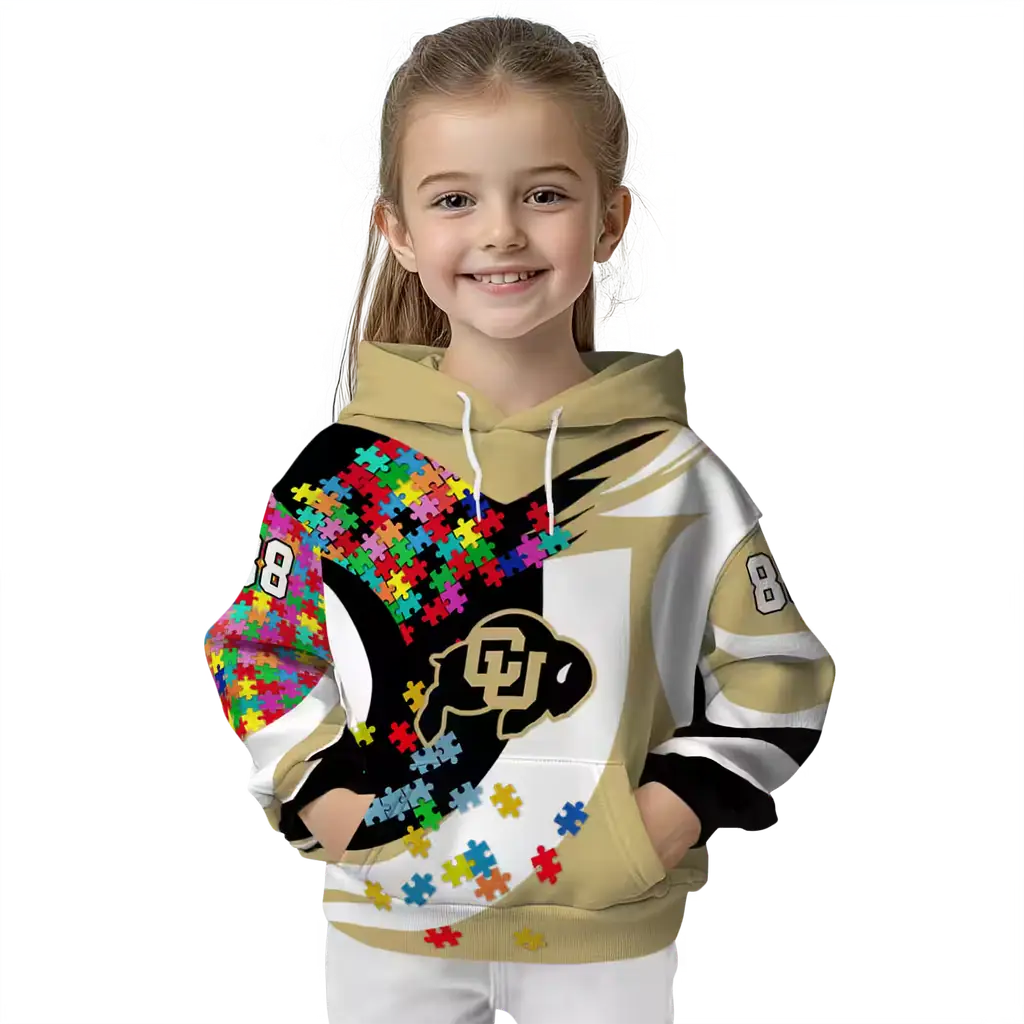 customized colorado buffaloes puzzle pieces gold hoodie top rated customized colorado buffaloes puzzle pieces gold hoodie top rated