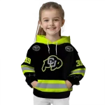 customized colorado buffaloes safety motif black neon green hoodie best selling