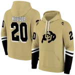 customized colorado buffaloes striped sleeves gold hoodie best selling