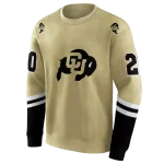 customized colorado buffaloes striped sleeves gold hoodie best selling