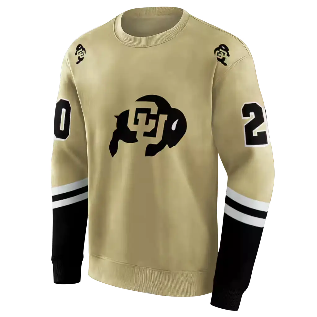 customized colorado buffaloes striped sleeves gold hoodie new arrival customized colorado buffaloes striped sleeves gold hoodie new arrival