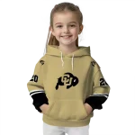 customized colorado buffaloes striped sleeves gold hoodie best selling