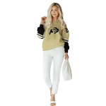 customized colorado buffaloes striped sleeves gold hoodie best selling