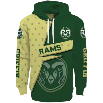 customized colorado state rams abstract shape green hoodie best selling