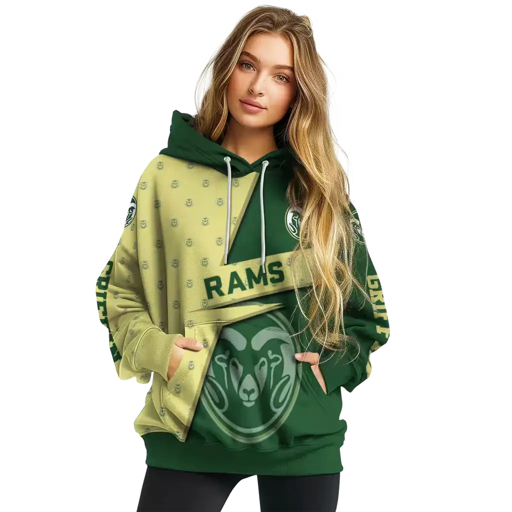 customized colorado state rams abstract shape green hoodie high quality customized colorado state rams abstract shape green hoodie high quality