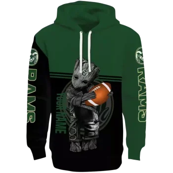 customized colorado state rams baby groot green black hoodie best selling