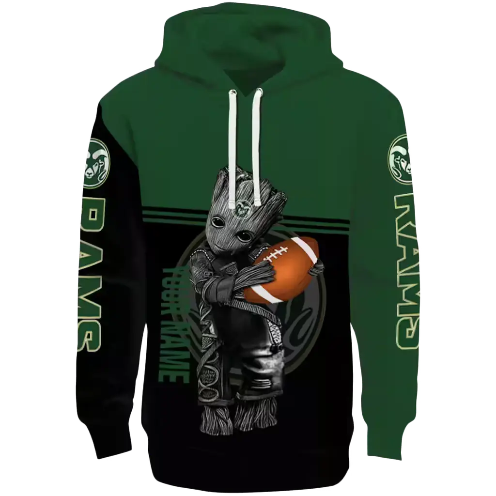 customized colorado state rams baby groot green black hoodie best selling customized colorado state rams baby groot green black hoodie best selling
