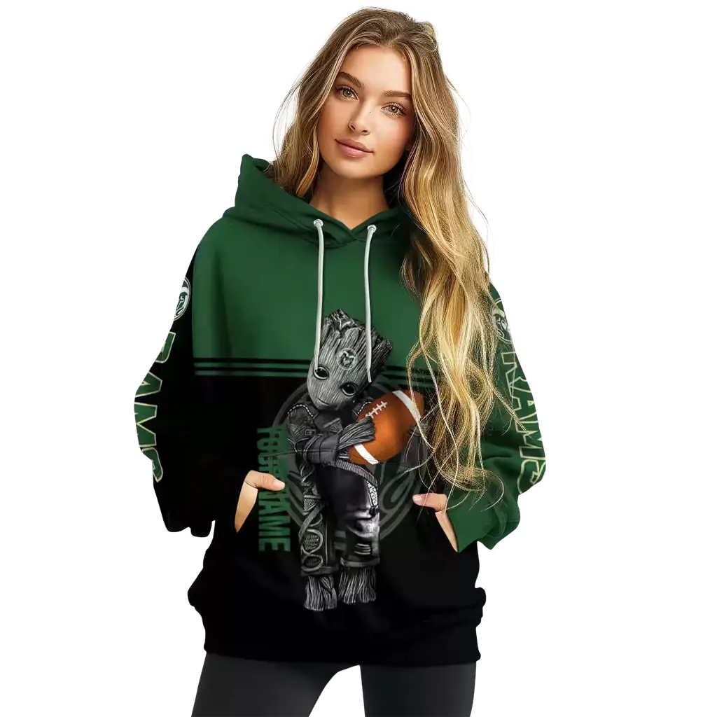 customized colorado state rams baby groot green black hoodie high quality customized colorado state rams baby groot green black hoodie high quality