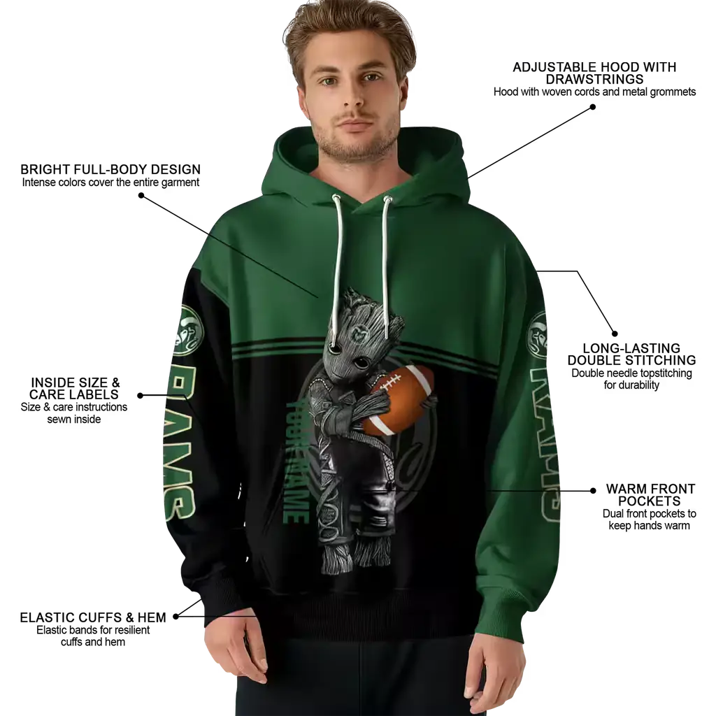customized colorado state rams baby groot green black hoodie latest model customized colorado state rams baby groot green black hoodie latest model