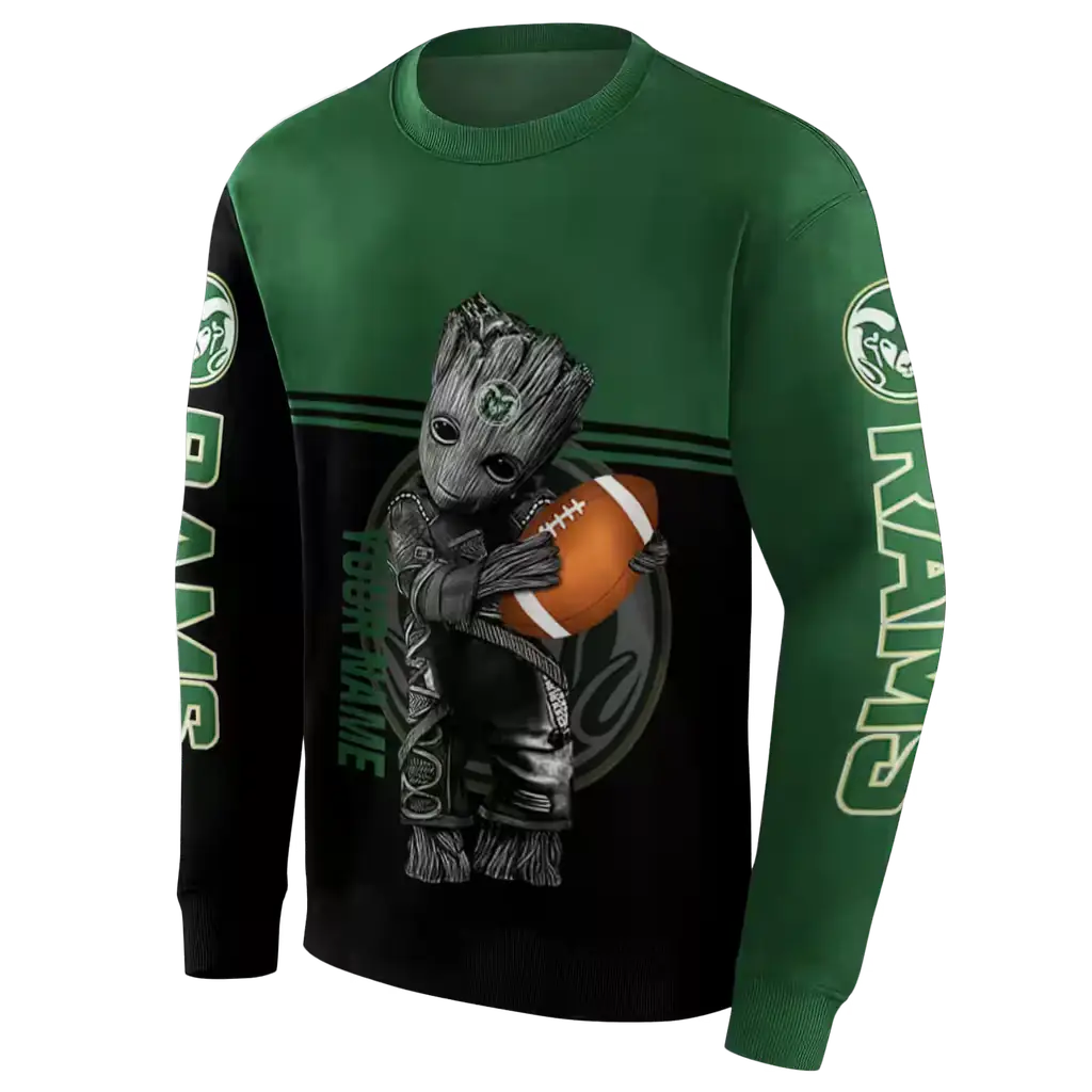 customized colorado state rams baby groot green black hoodie new arrival customized colorado state rams baby groot green black hoodie new arrival