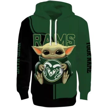 customized colorado state rams baby yoda green black hoodie best selling