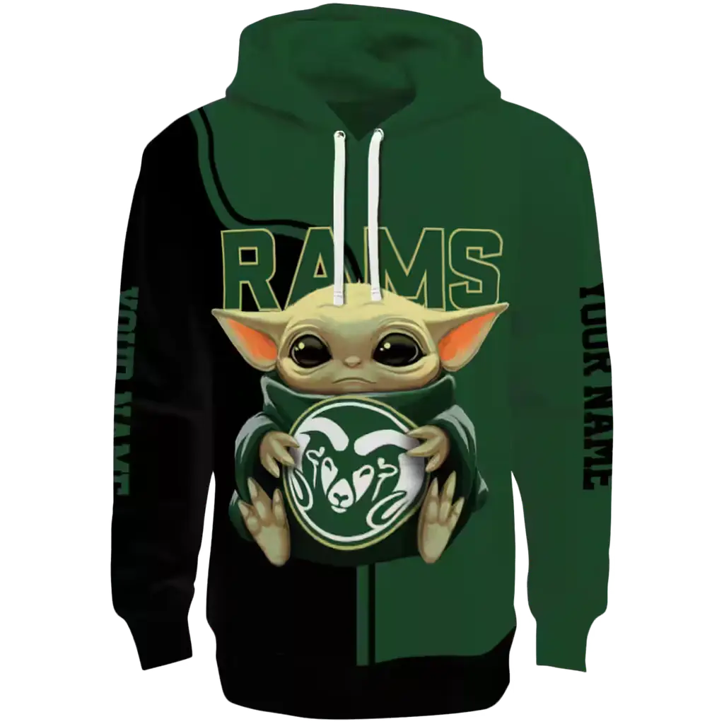 customized colorado state rams baby yoda green black hoodie best selling customized colorado state rams baby yoda green black hoodie best selling