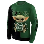 customized colorado state rams baby yoda green black hoodie best selling