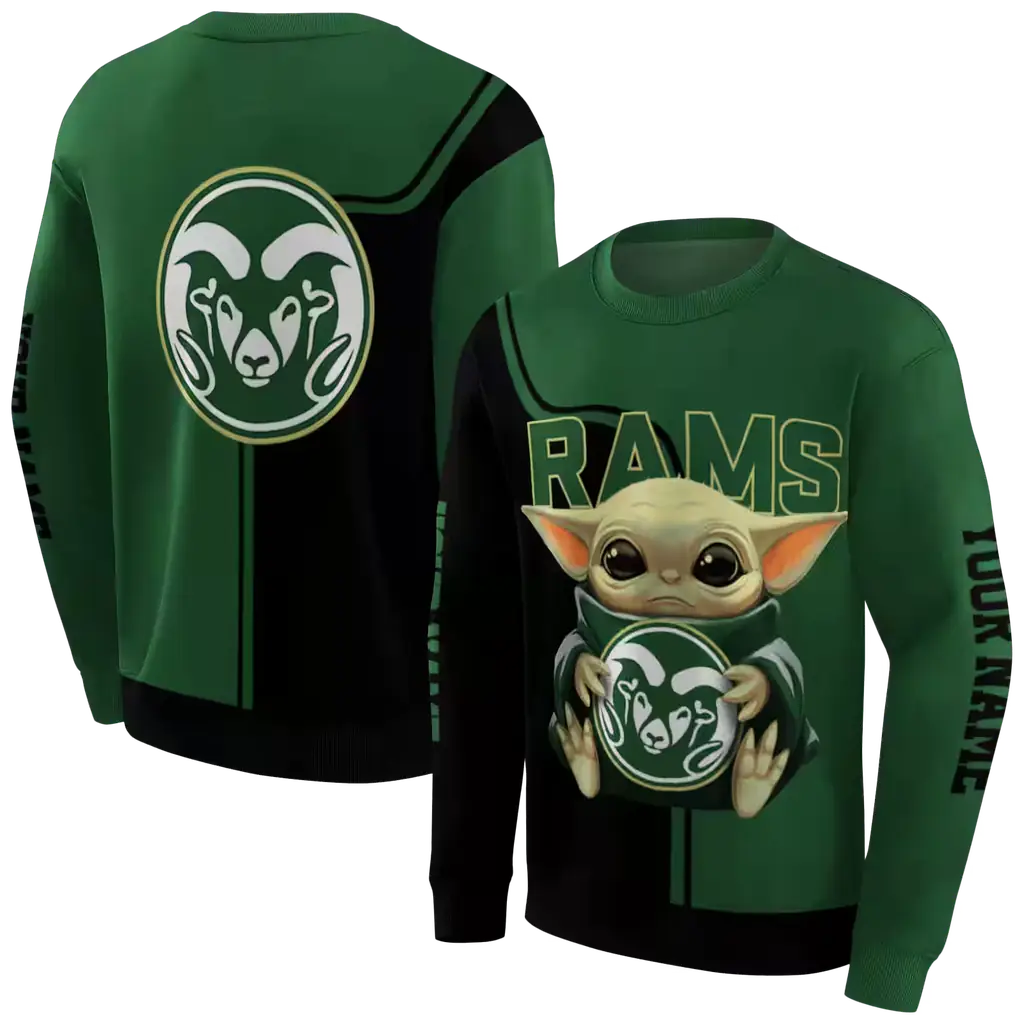 customized colorado state rams baby yoda green black hoodie premium grade customized colorado state rams baby yoda green black hoodie premium grade