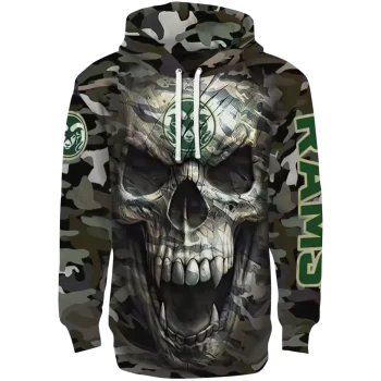 customized colorado state rams camo skull hoodie best selling