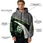 customized colorado state rams hexagonal mesh green black gray hoodie best selling