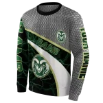 customized colorado state rams hexagonal mesh green black gray hoodie best selling