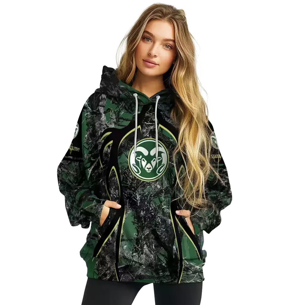 customized colorado state rams hunting theme green black hoodie high quality customized colorado state rams hunting theme green black hoodie high quality