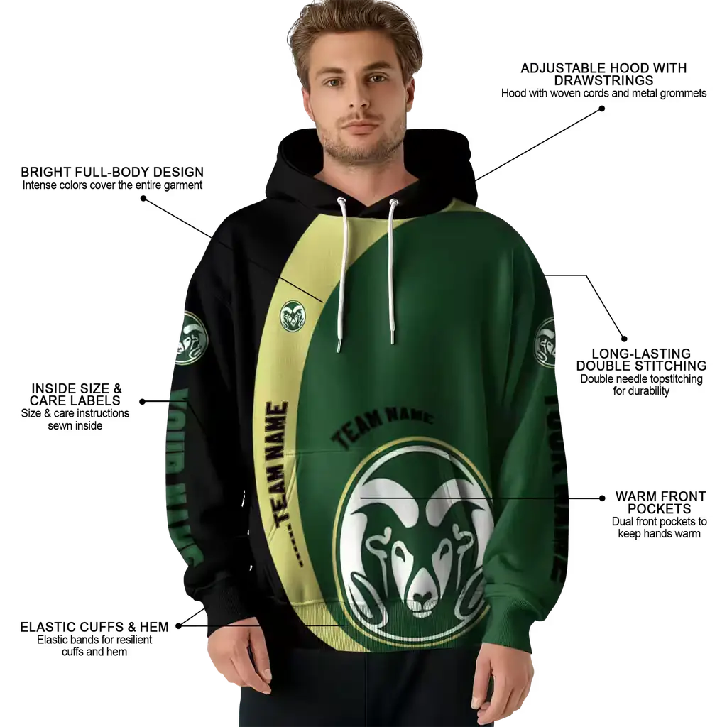 customized colorado state rams minimalist design green black hoodie latest model customized colorado state rams minimalist design green black hoodie latest model