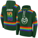 customized colorado state rams rainbow stripes green hoodie best selling