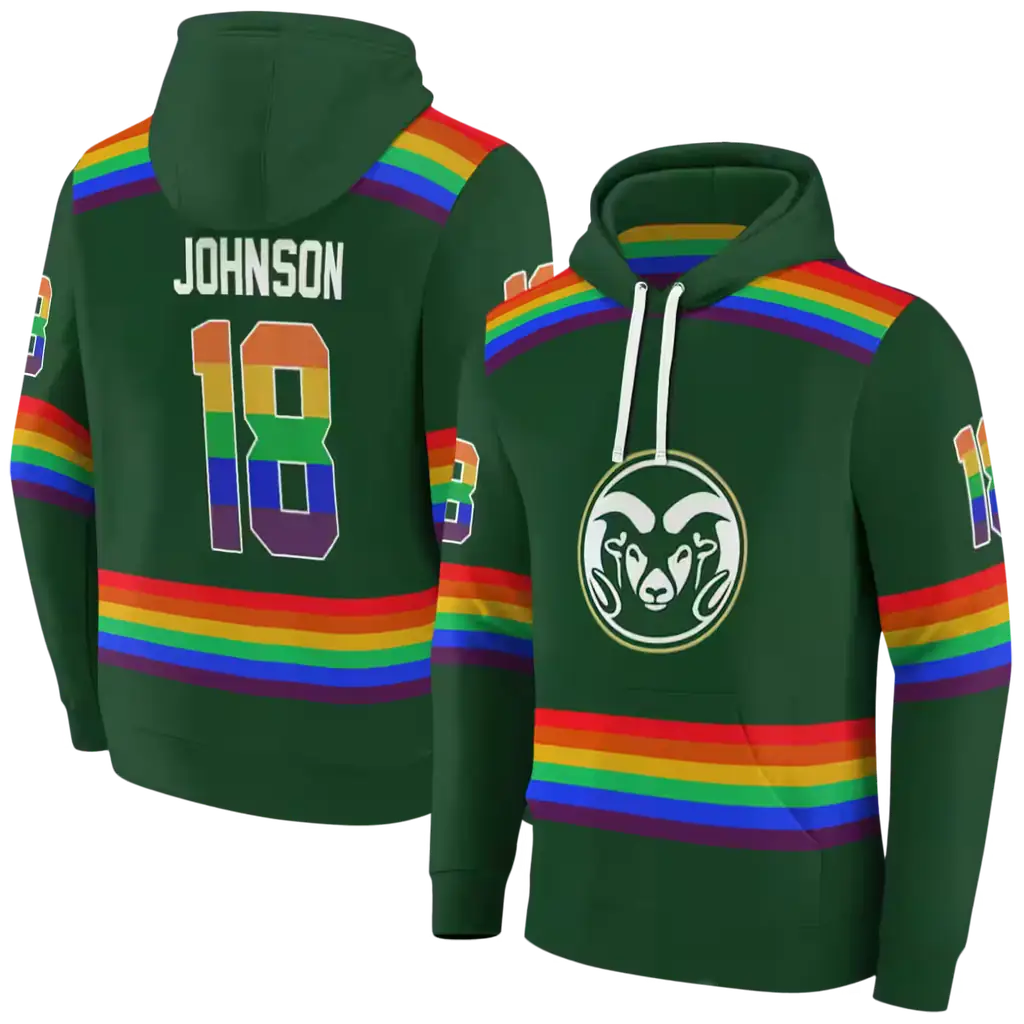 customized colorado state rams rainbow stripes green hoodie fashion forward customized colorado state rams rainbow stripes green hoodie fashion forward