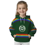 customized colorado state rams rainbow stripes green hoodie best selling