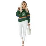 customized colorado state rams rainbow stripes green hoodie best selling