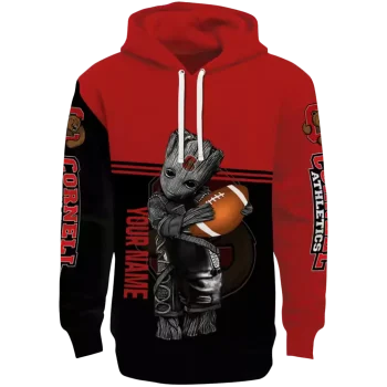 customized cornell big red baby groot red black hoodie best selling