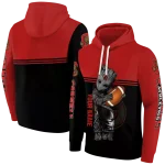 customized cornell big red baby groot red black hoodie best selling