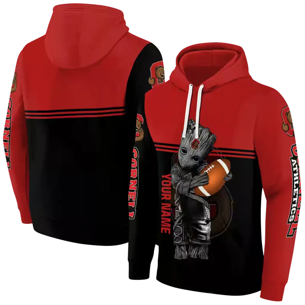 customized cornell big red baby groot red black hoodie fashion forward customized cornell big red baby groot red black hoodie fashion forward