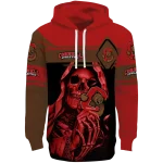 customized cornell big red grim reaper red black hoodie best selling
