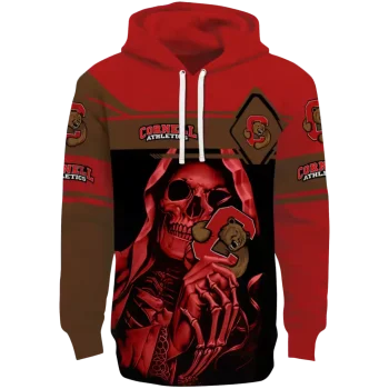 customized cornell big red grim reaper red black hoodie best selling