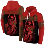customized cornell big red grim reaper red black hoodie best selling